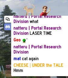 A sand cat and a Tom Scott emoji next to each other, on top of the chat box