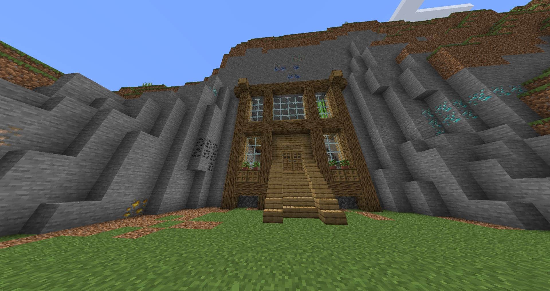Original screenshot of my base, unfortunately it's too griefed now to take a better screenshot
