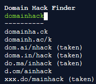 Domain Hack Generator